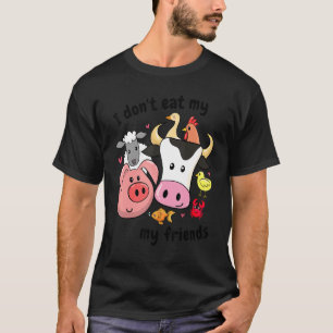 T-shirt Cute Vegan Anti Animal Cruelity Animal Droits Anim