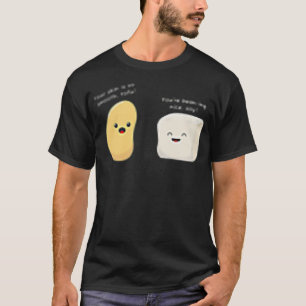 T-shirt Cute Vegan Pun Tofu et les haricots aiment la nour