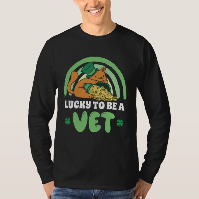 T-shirt Cute Veterinarian Cat Vet Tech St Patrick s Day (Devant)