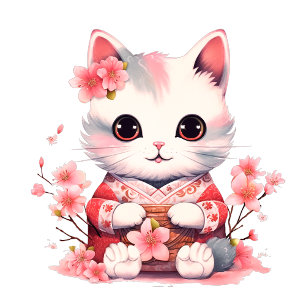 T-Shirt Cute Vibe japonaise Kitty