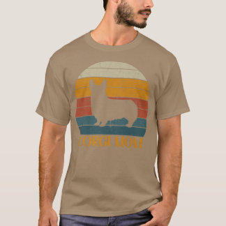 T-shirt Cute Vintage Corgi Mom Sunsetdog Lover Corgis-834