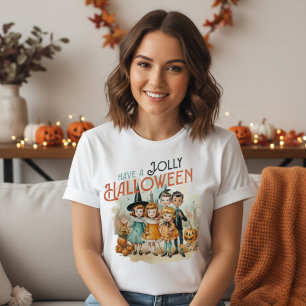 T-shirt Cute Vintage Retro Avoir Une Jolly Halloween