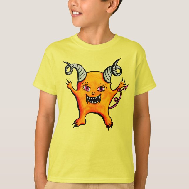 T-shirt Cute Weird Horned Little Demon Creator (Devant)