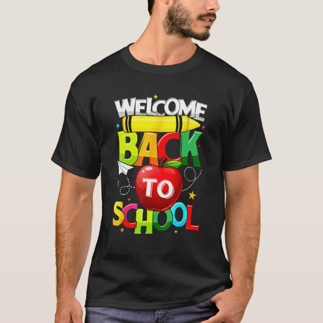 T-shirt Cute Welcome Back To School  Student Teacher Women (Devant)