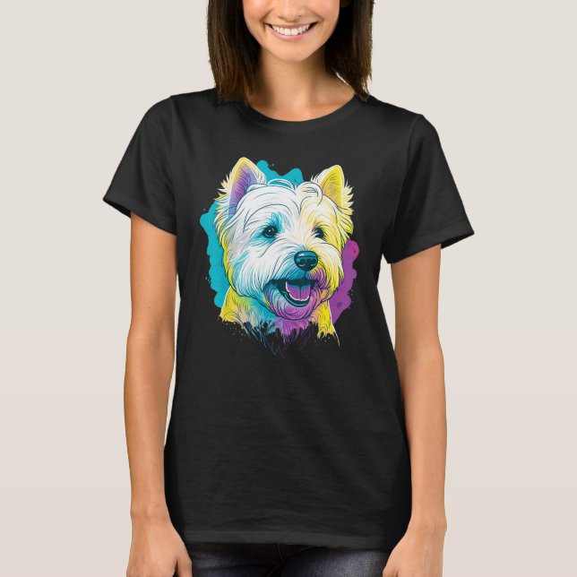 T-shirt Cute Westie Dog on West Highland White Terrier Lov (Devant)