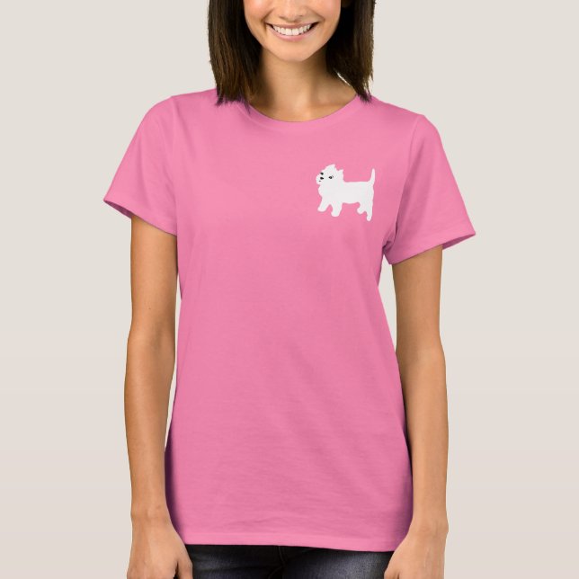 T-shirt Cute Westie - West Highland White Terrier (Devant)