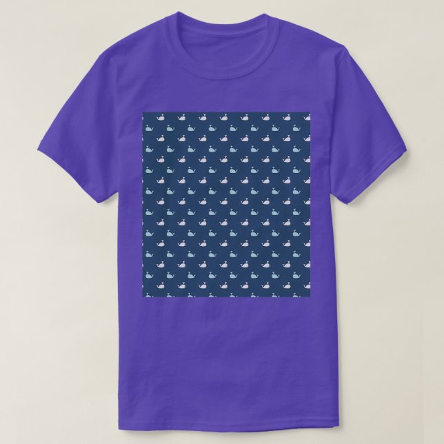 T-shirt Cute Whale Ocean Beach (Design devant)