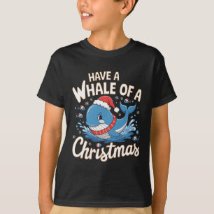 T-shirt Cute Whale Père Noël Christmas Ocean Amoureux des