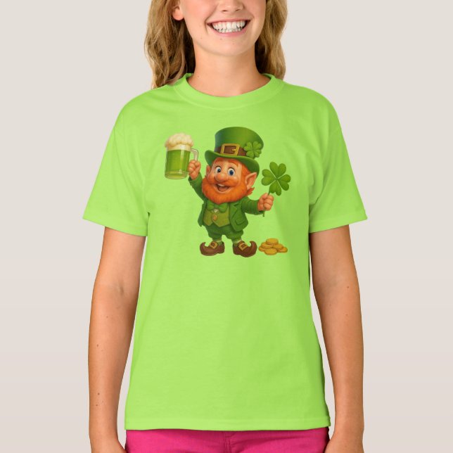 T-shirt Cute/whimsical leprechaun Saint Patrick's Day  (Devant)