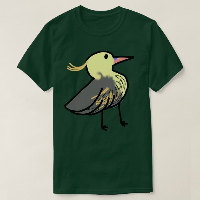 T-shirt cute whistling heron (Design devant)