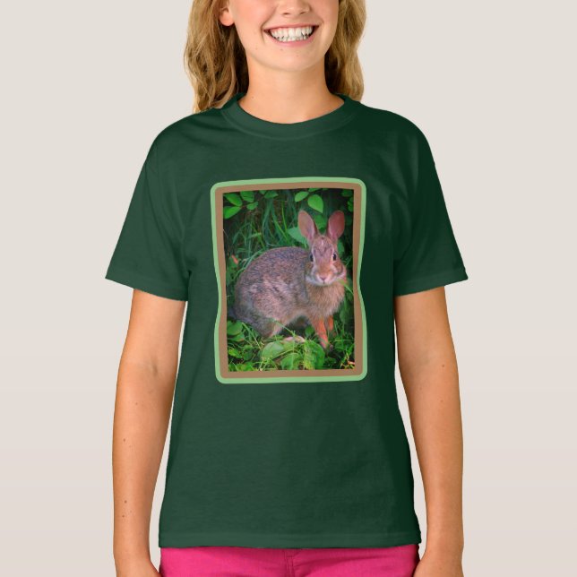 T-shirt Cute Wild Brown Rabbit Faune (Devant)