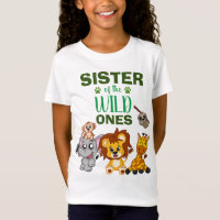 Cute Wild One Jungle Safari Animal Twins Soeur