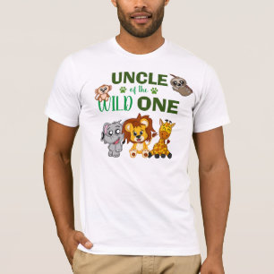 T-shirt Cute Wild One Jungle Safari Zoo Animal Uncle