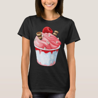 T-shirt Cute  with  Motif Ice Cream