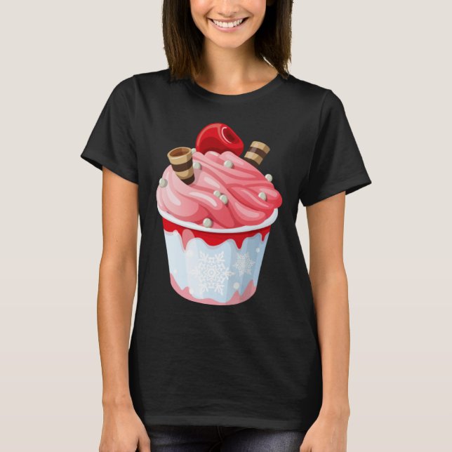 T-shirt Cute  with  Motif Ice Cream (Devant)