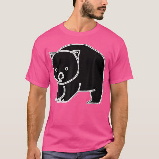 T-shirt Cute Wombat Black