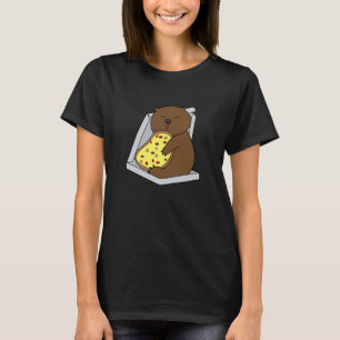 T-shirt Cute Wombat Manger Pizza Fast Food Rodent