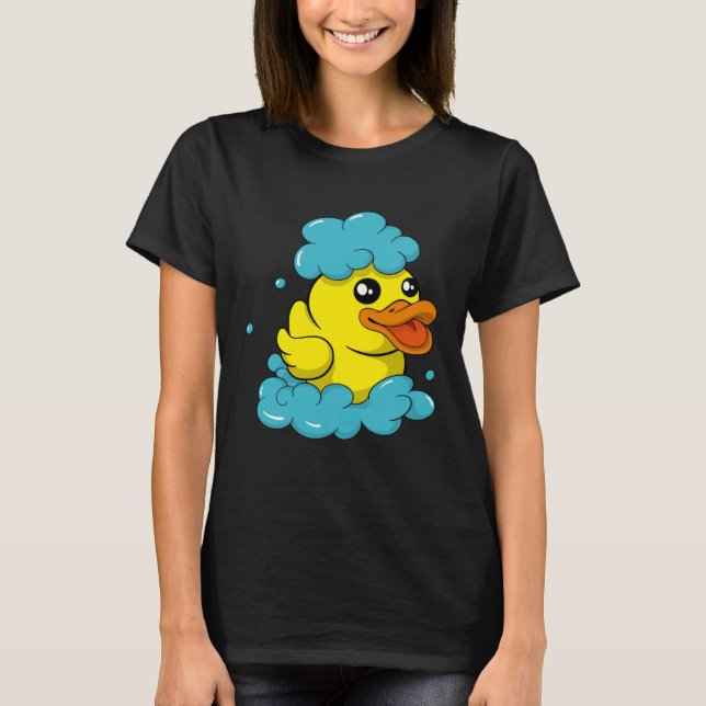 T-shirt Cute Yellow Bath Duck  Soap Maker Bath Foam (Devant)