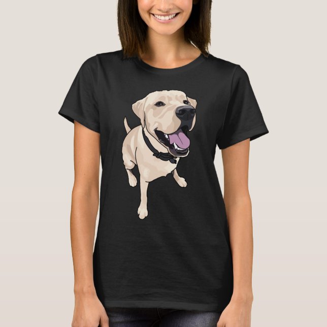T-shirt Cute Yellow Lab (Devant)