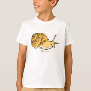 T-shirt Cute yellow snail cartoon