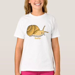T-shirt Cute yellow snail cartoon