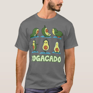 T-shirt Cute Yogacado Avocat Yoga Asana Poses Méditation