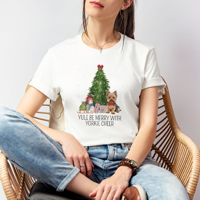 T-shirt Cute Yorkshire Terrier Christmas Tee Texte personn (Festive Yorkie Graphic Tee
Cozy Christmas Apparel
Customized Yorkie Lover's T-shirt)
