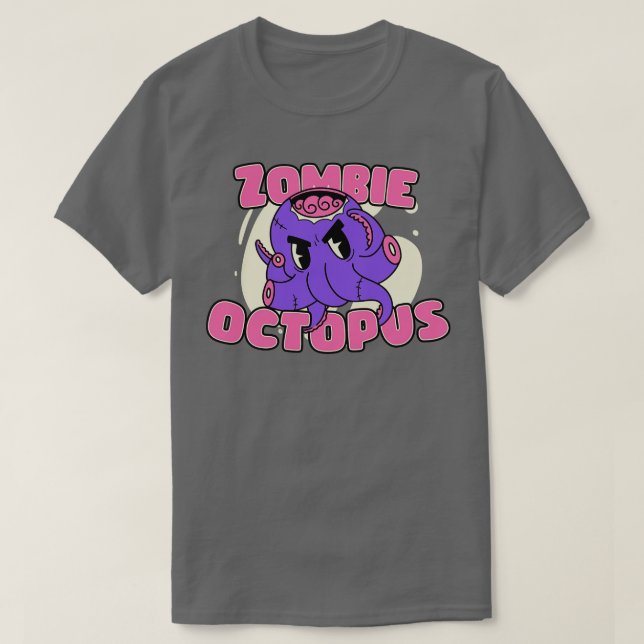 T-shirt Cute Zombie Octopus drôle Halloween Zombie Animaux (Design devant)