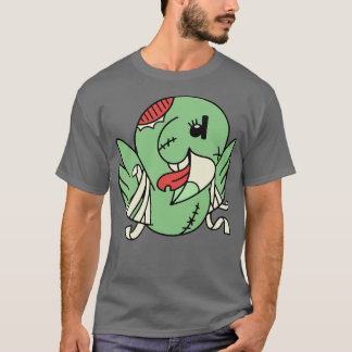 T-shirt Cute Zombie Parrot Drôle Halloween Animaux