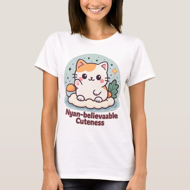 T-shirt Cutesse Nyan crédible - Cute Kawaii Cat (Devant)