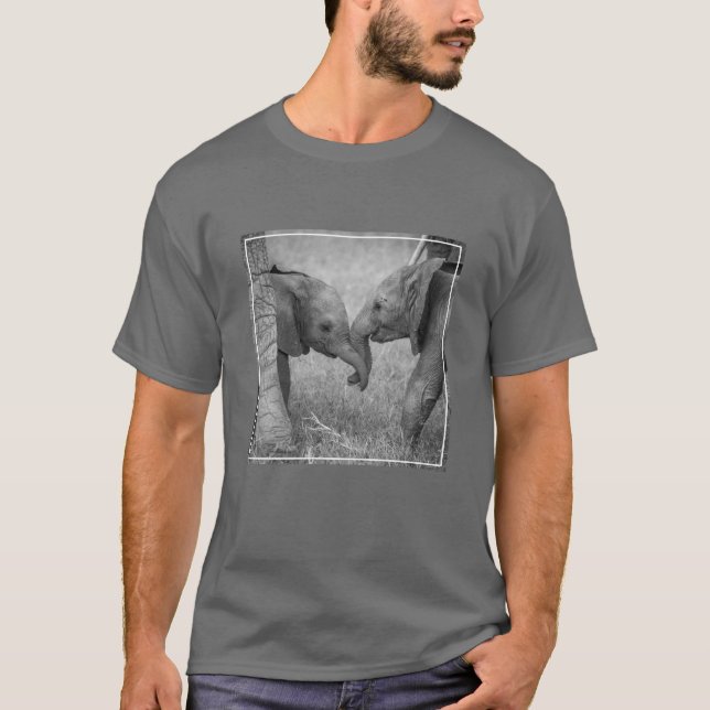 T-shirt Cutest Baby Animals | Baby Elephants Greeting (Devant)