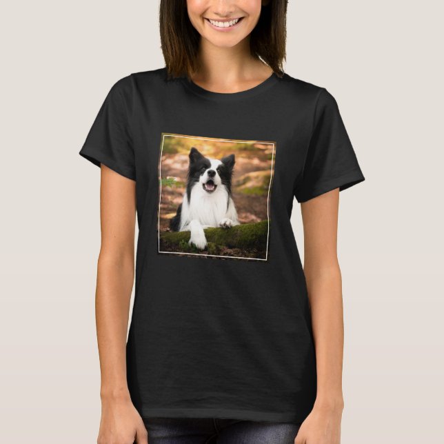T-shirt Cutest Baby Animals | Black and White Border Colli (Devant)
