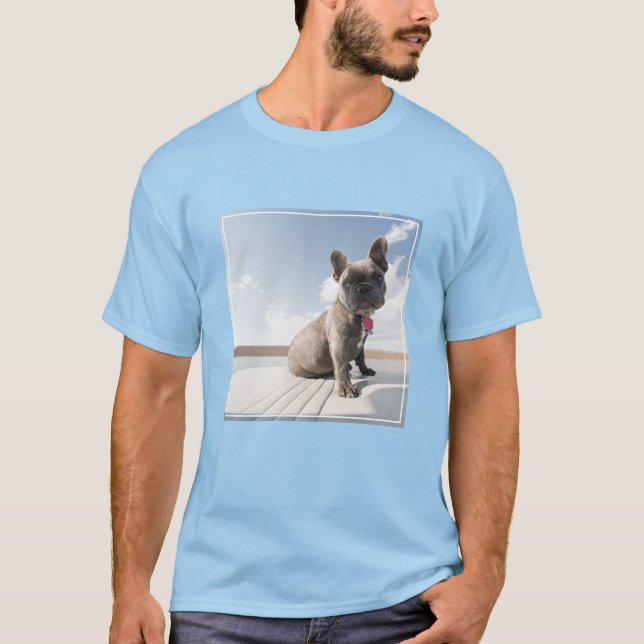 T-shirt Cutest Baby Animals | French Bulldog Boating (Devant)