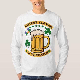 T-shirt Cutest Clover Beer Mug St. Patrick's Day Design wi