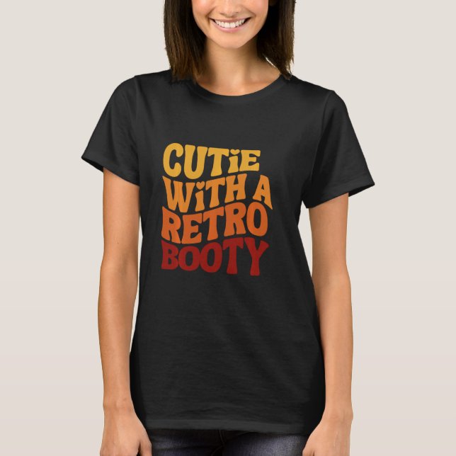 T-shirt Cutie Avec Un Boot Rétro Vintage (Devant)