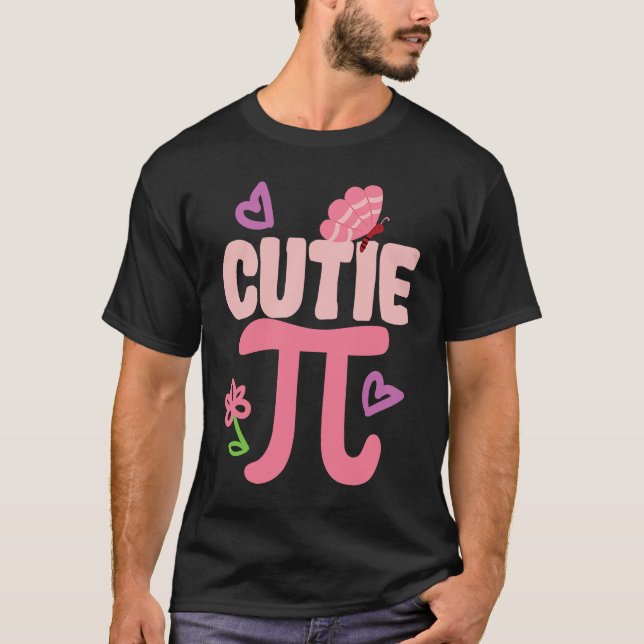 T-shirt Cutie Pi Day  Cute Nerd Geek Pretty Math Butterfly (Devant)