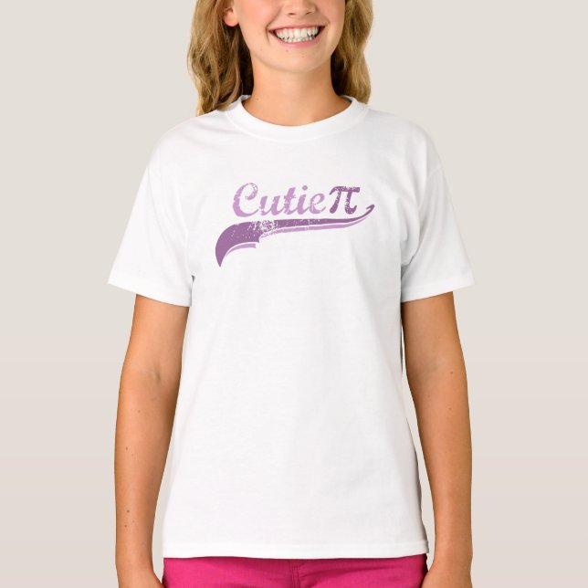 T-shirt Cutie Pi Geek fille Funny Swoosh (Devant)