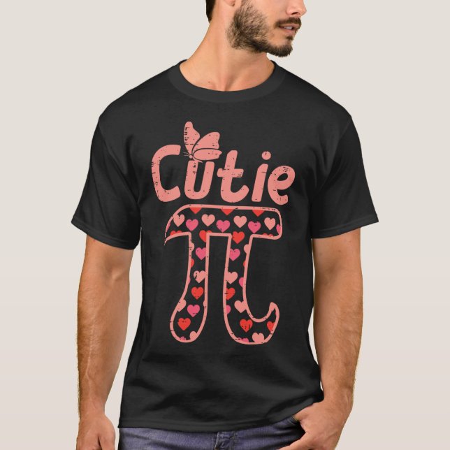 T-shirt Cutie Pie Hearts Cute Pi Day Symbole Math Pun Geek (Devant)