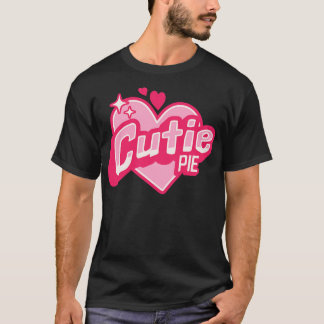 T-shirt Cutie Pie Sparkle Pink Heart Badge