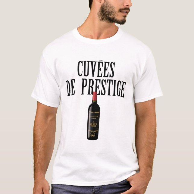 T-shirt cuvee prestige vin rouge alcool humour bouteille  (Devant)