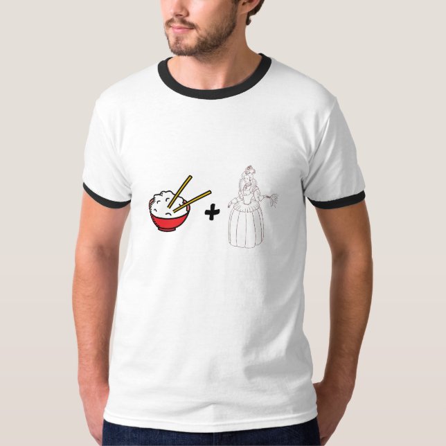 T-shirt Cuvette de riz et de reine (Devant)