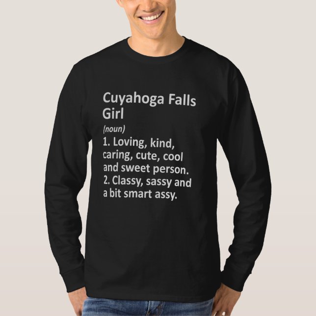 T-shirt Cuyahoga Falls Girl Oh Ohio Funny City Accueil Rac (Devant)