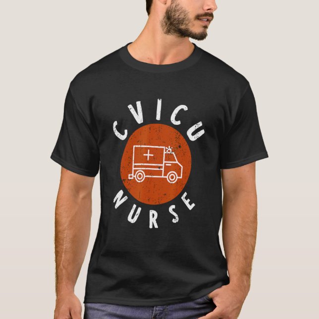T-shirt CVICU Nurse Work School  Team Squad  Women (Devant)