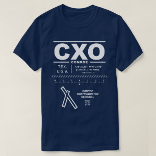 T-shirt CXO de l'aéroport régional de Houston Nord
