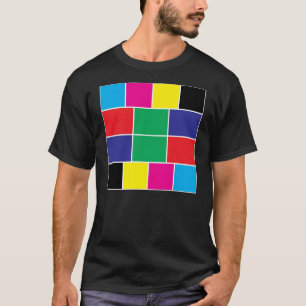 T-shirt Cyan magenta jaune noir rouge vert bleu