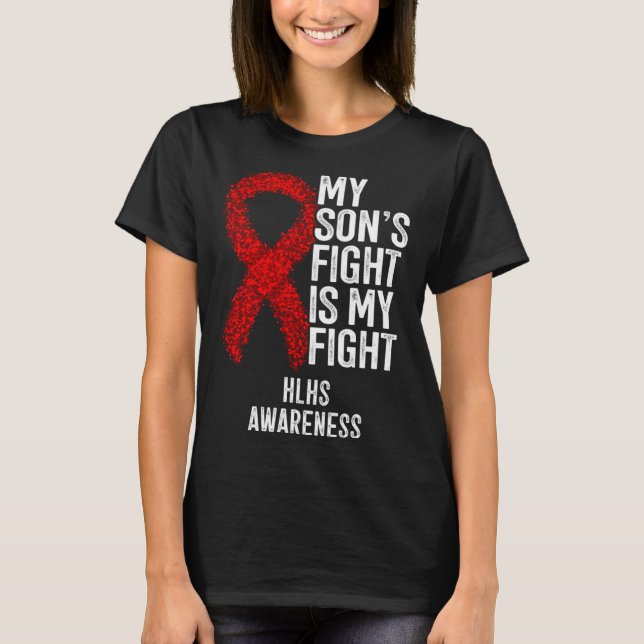 T-shirt Cyanotic Heart Disease My Son's Fight Is My Fight  (Devant)