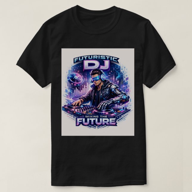 T-shirt Cyber-Beat: The Future of Sound (Design devant)