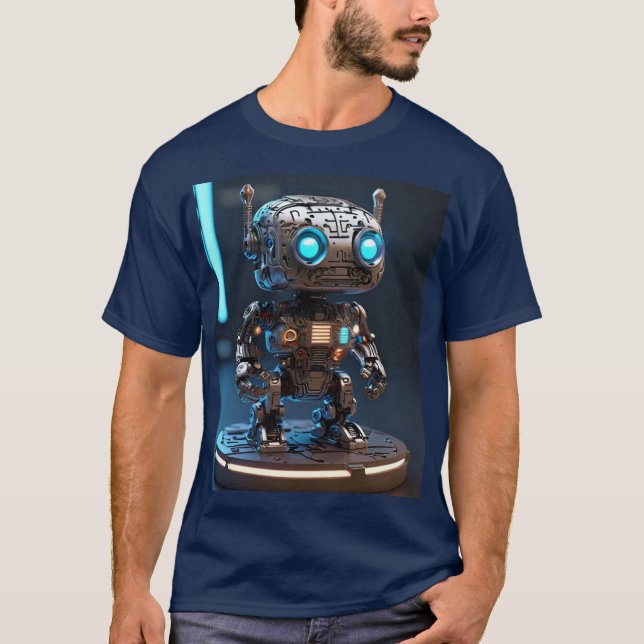 T-shirt Cyber Buddy - Le Futuriste Robot Companion (Devant)