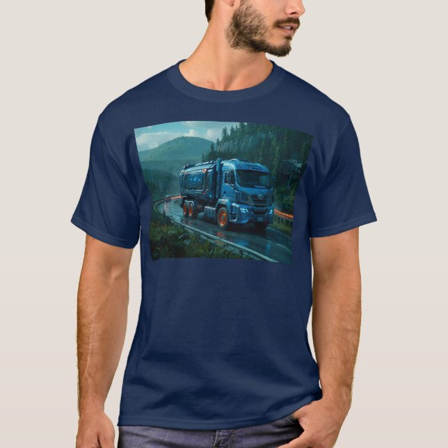 T-shirt Cyber Camion futuriste de 2077 (Devant)