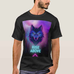 T-shirt Cyber Neon Wolf - Esprit Alpha dans une ville futu